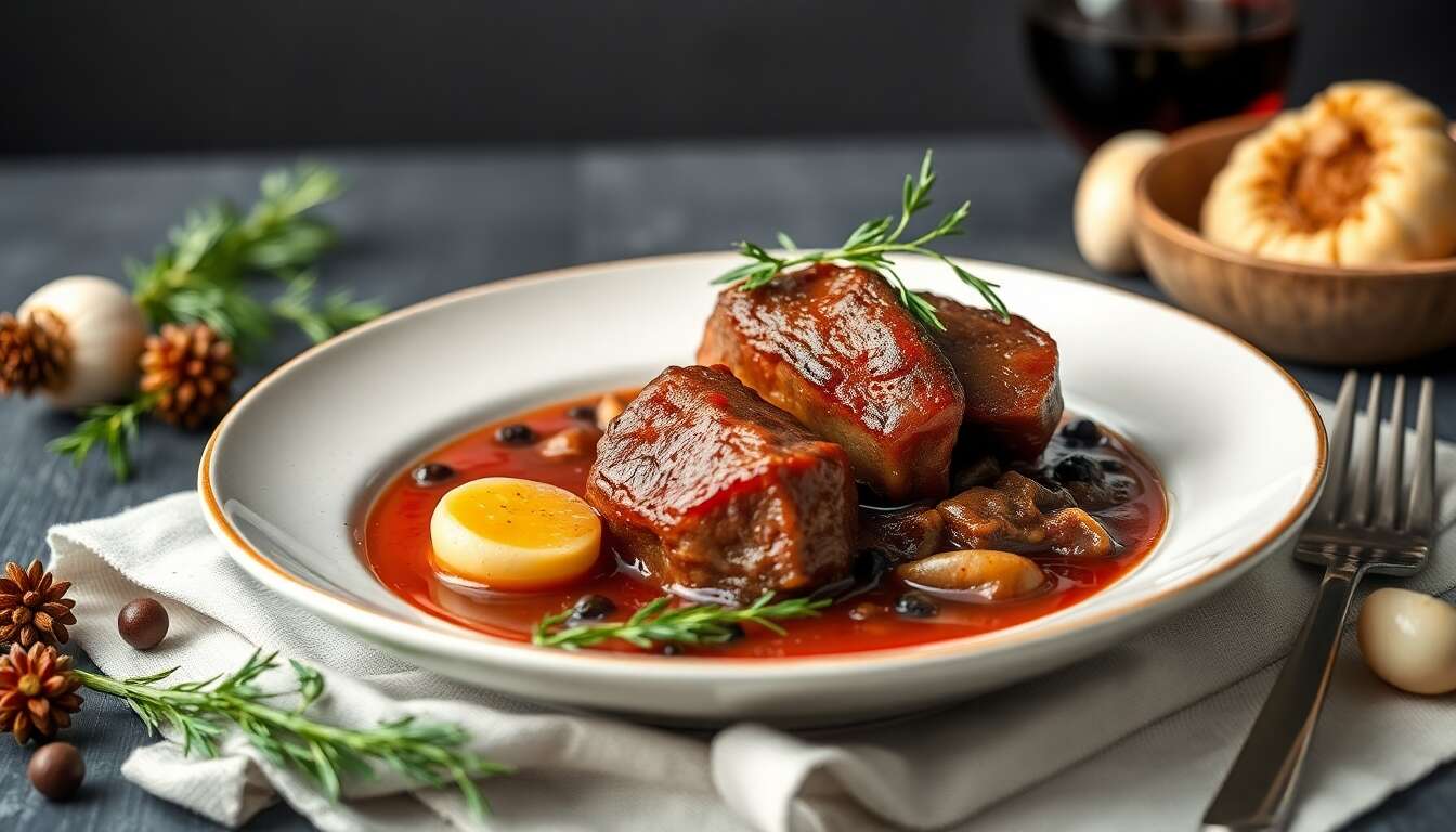 Recette savoureuse : joue de bœuf au vin
