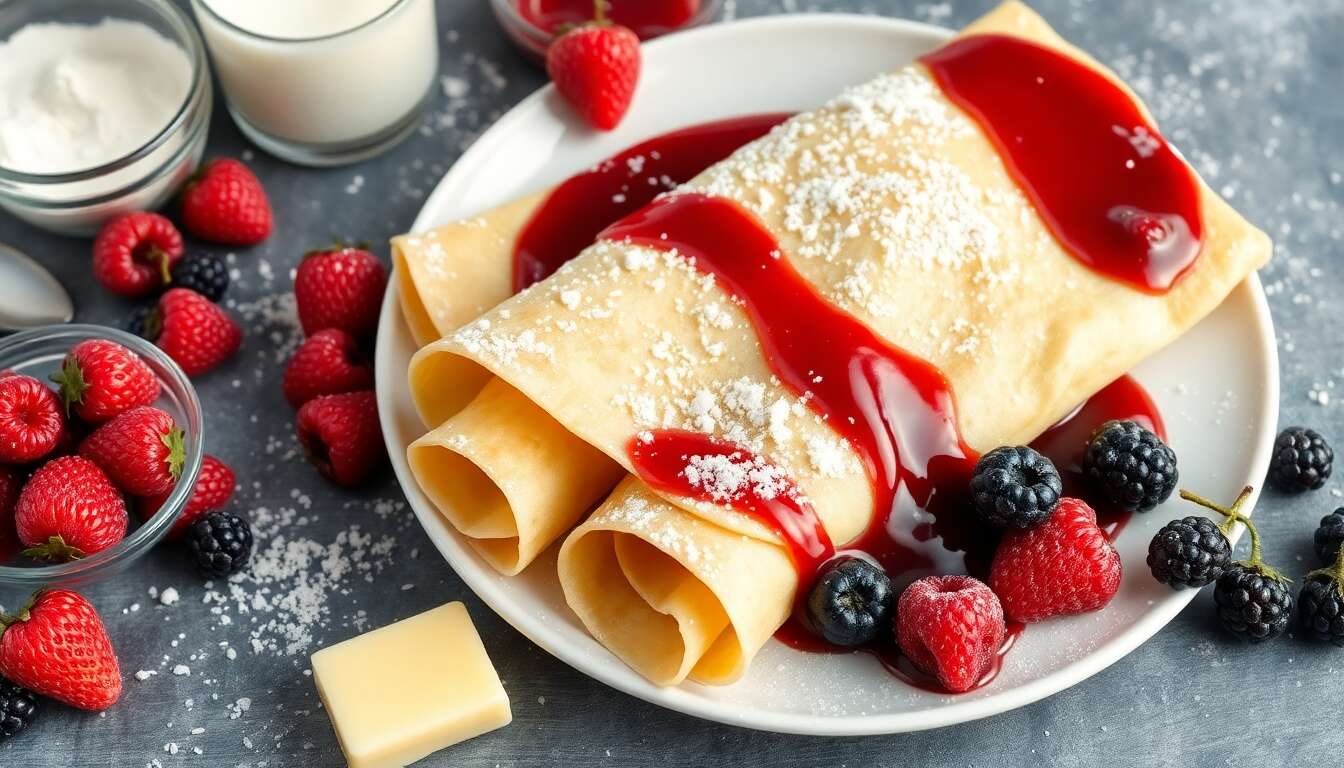 Crêpes avec sauce aux fruits : recette gourmande et facile