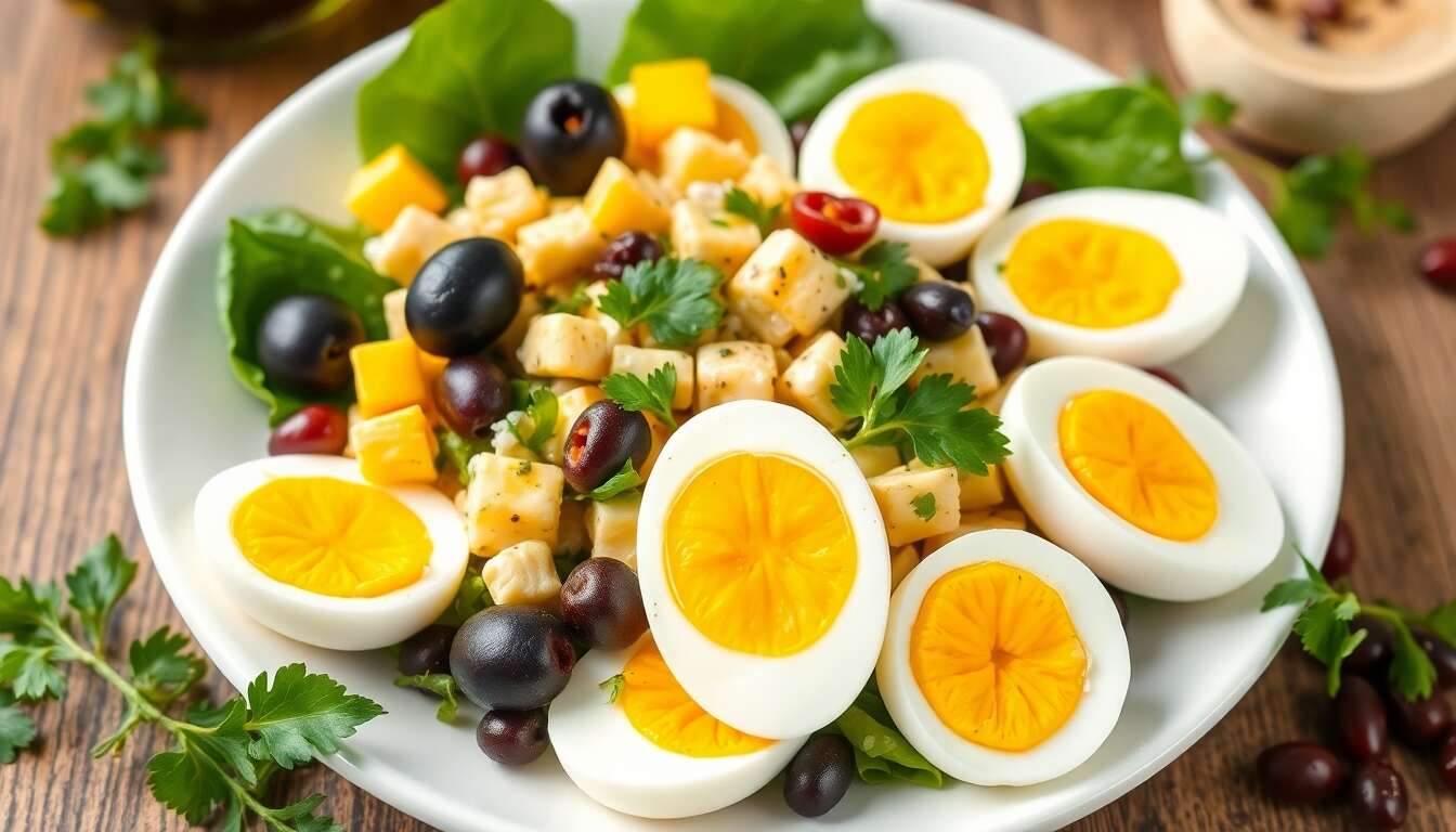 Salade mélangée aux œufs : recette savoureuse et facile à préparer