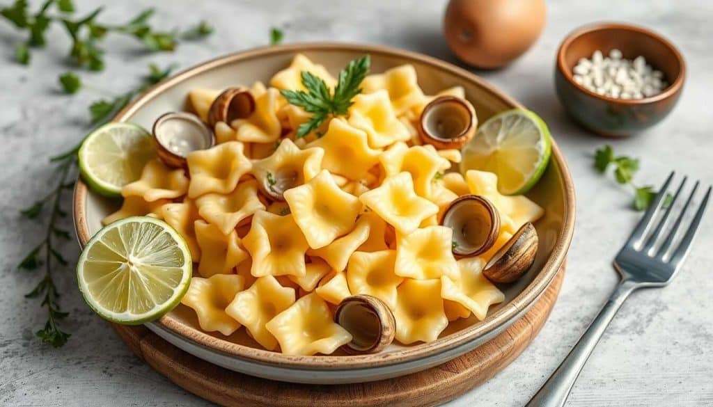 Salade tiède de papillons aux coques et citron vert : une recette savoureuse