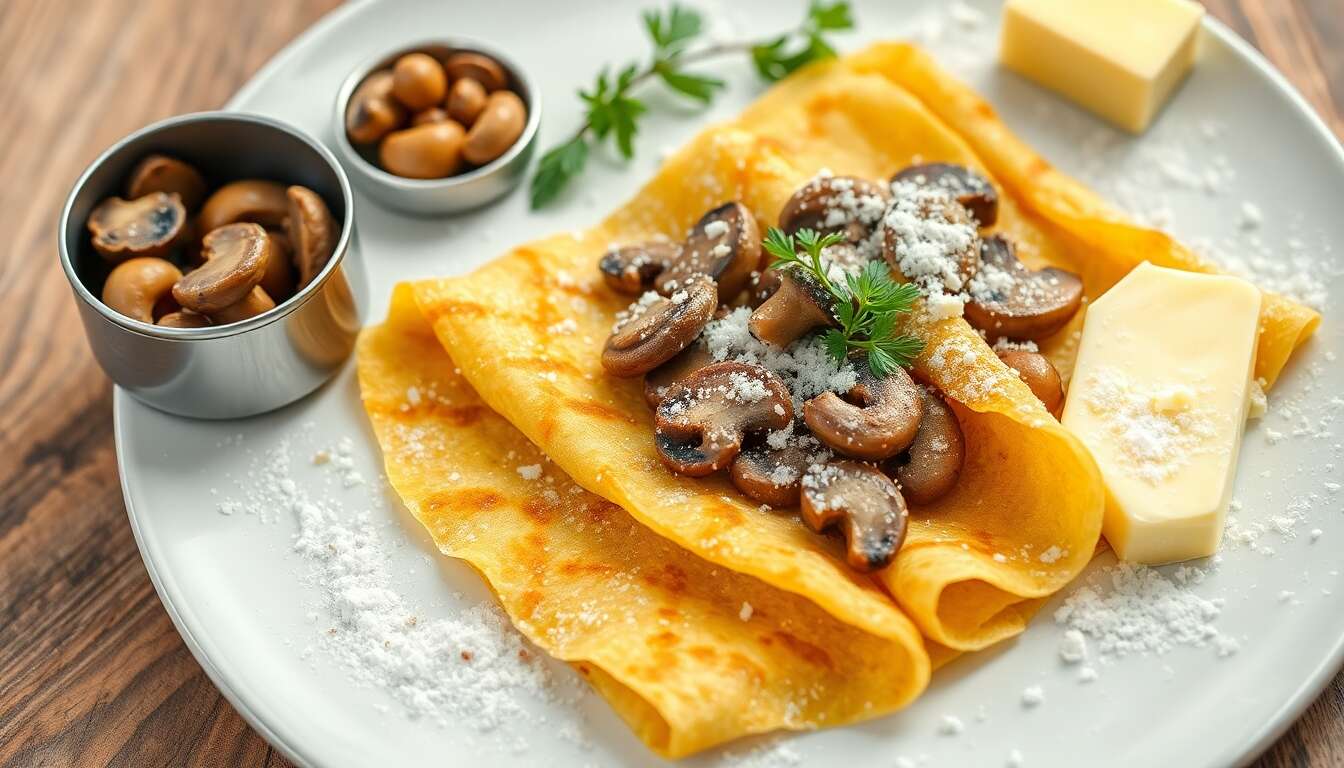 Crêpes savoureuses aux champignons : découvrez la recette facile