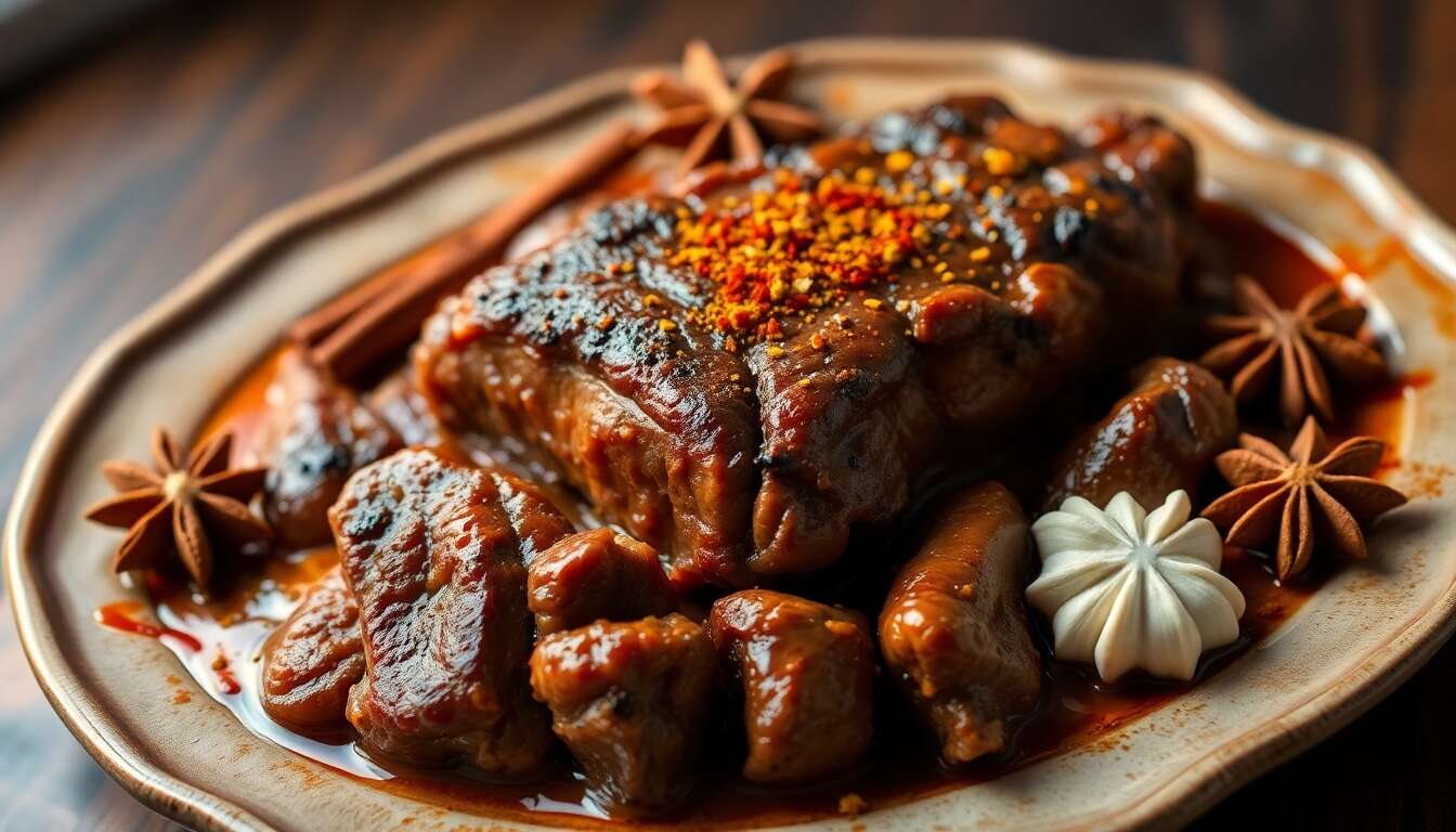 Confit de boeuf à la marocaine : une recette savoureuse et exotique