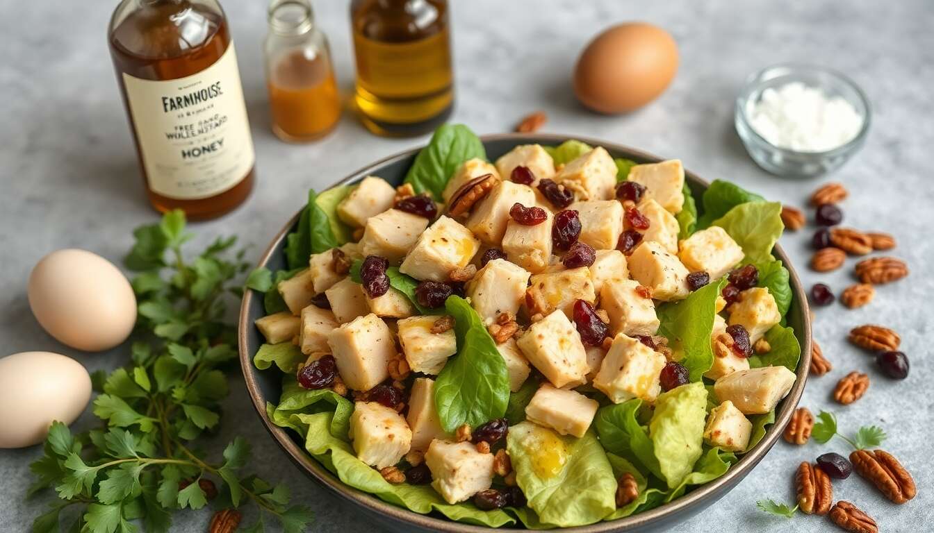 Recette Salade de Poulet Fermier à la Moutarde : un Délice Savoureux