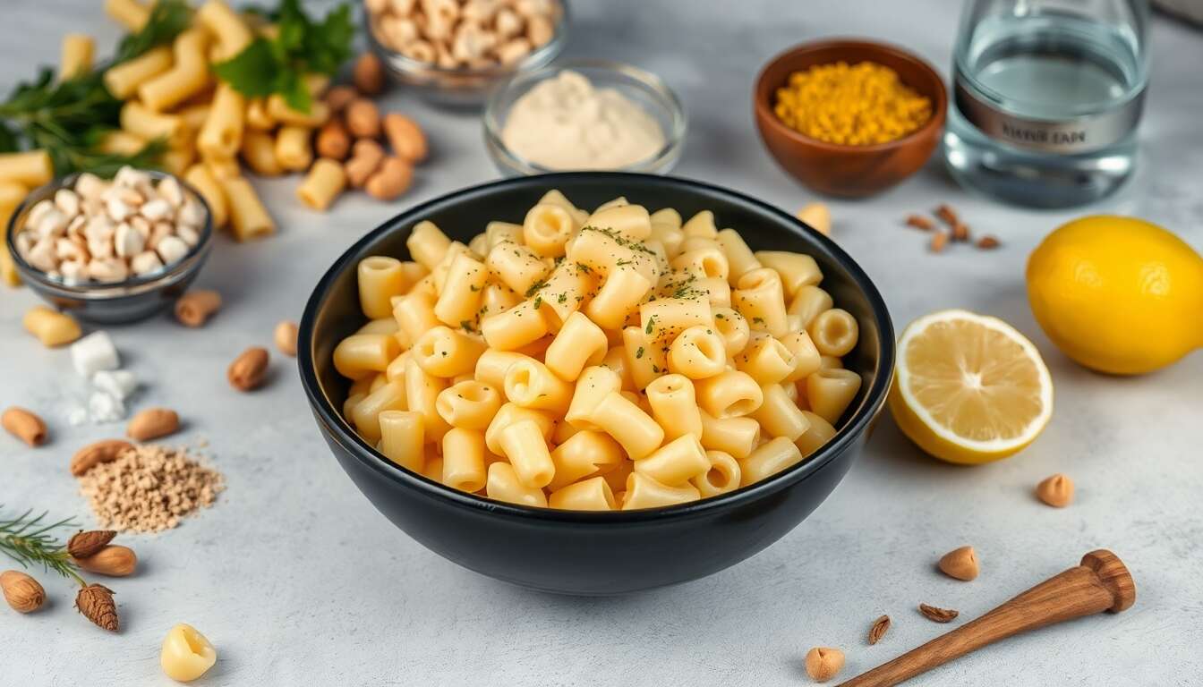 Macaroni au fromage végétalien : délice aux noix de cajou