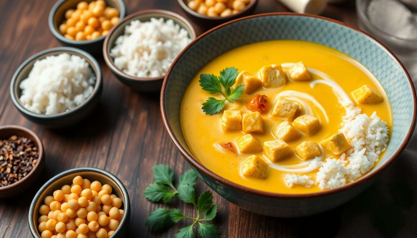 Recette de curry thaï végétarien au curry jaune