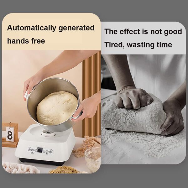 Mélangeur de farine en acier inoxydable de 7 L, fermentation machine électrique avec fonction de fermentation, mélangeur de pâte électrique, machine à fermenter la pâte, fermentation thermostatique