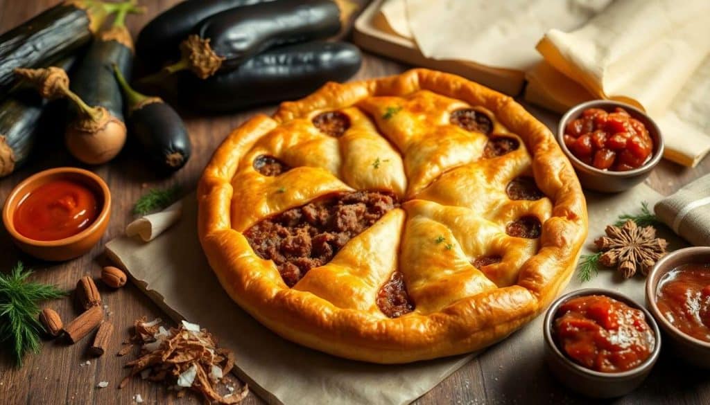 Recette facile : tourte au bœuf et aux aubergines