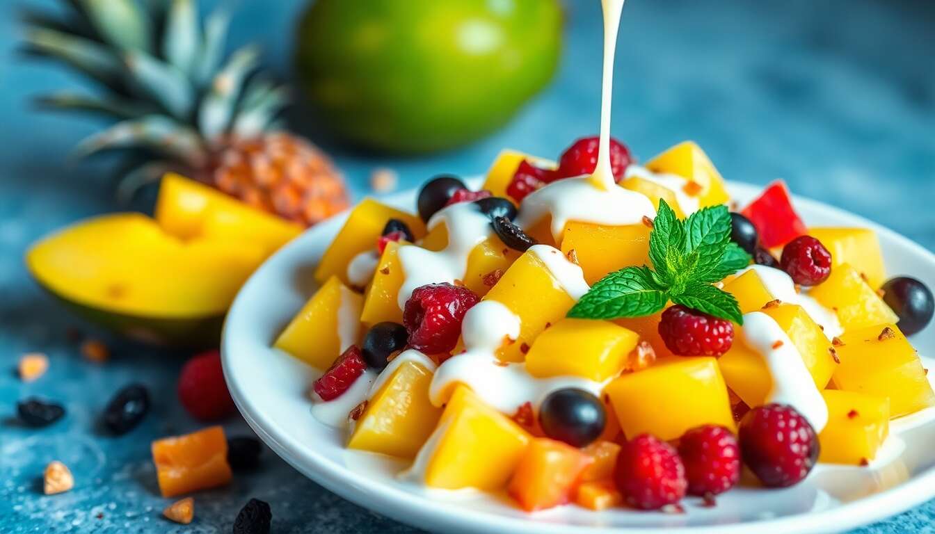 Recette facile : salade de fruits tropicaux colorée