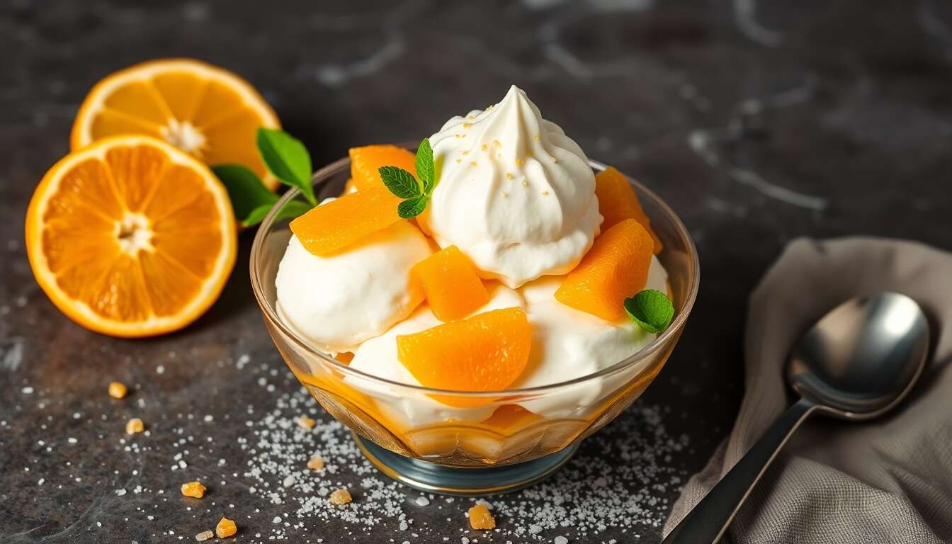 Glace au miel et salade d'oranges : recette gourmande et rafraîchissante