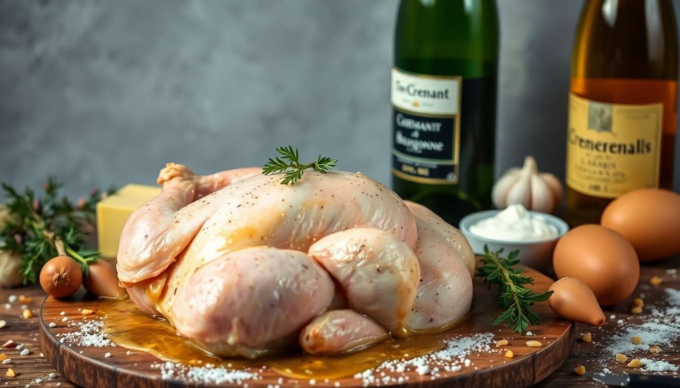 Poulet de Bresse braisé au Crémant de Bourgogne : recette gourmande