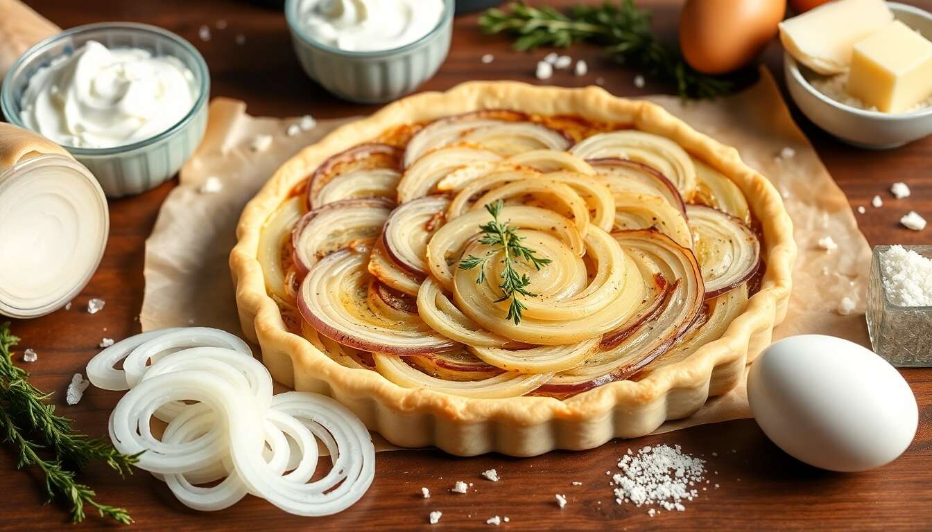 Tarte à l'oignon : recette maison facile et savoureuse