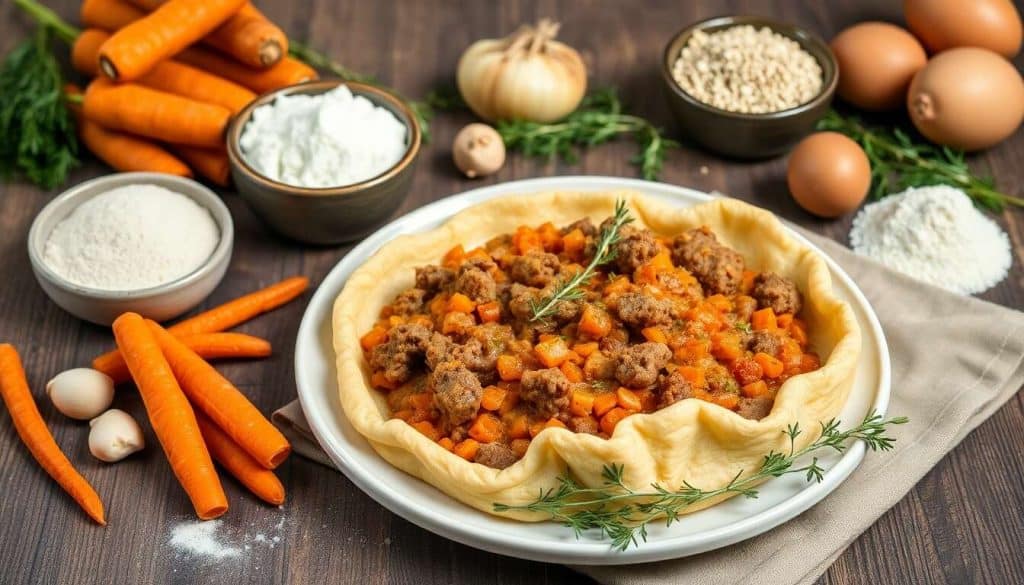 Tourte à la viande et carottes : recette savoureuse et réconfortante