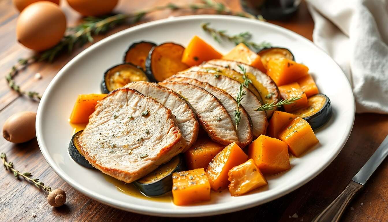 Maulleau de poulet, aubergine et patate douce : recette savoureuse