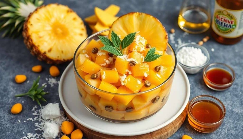 Cassolette de fruits exotiques à la bière : une recette originale et savoureuse