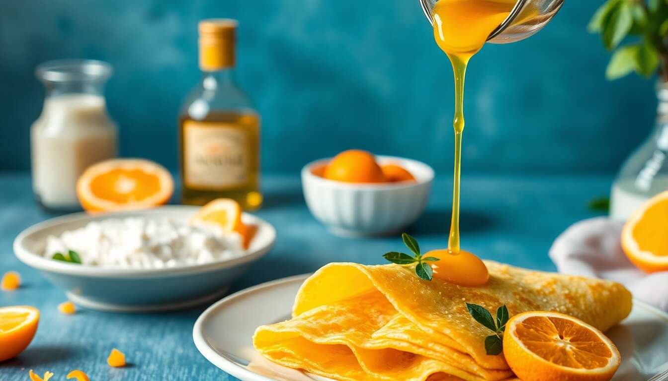 Recette de crêpes Suzette fourrées à la mandarine