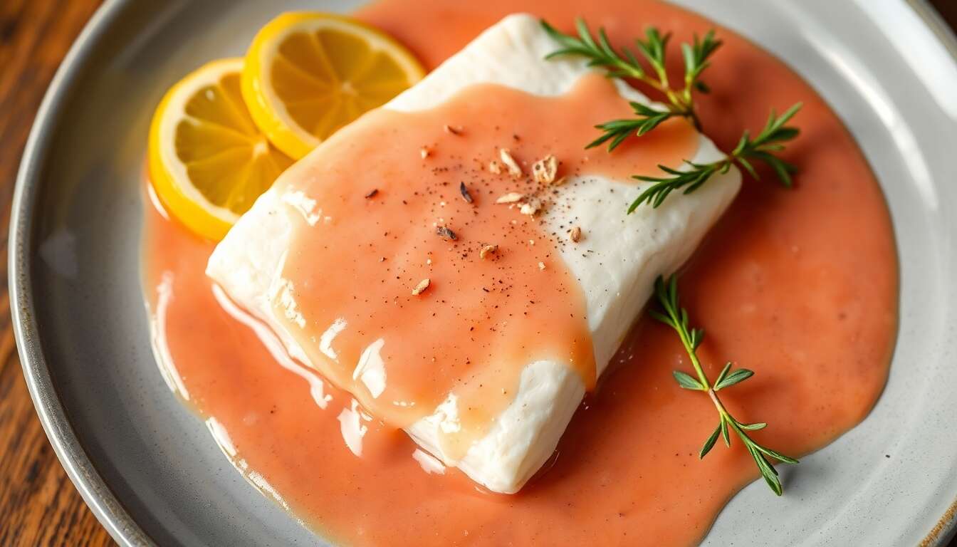 Poisson aux citrons et sauce rose : recette gourmande