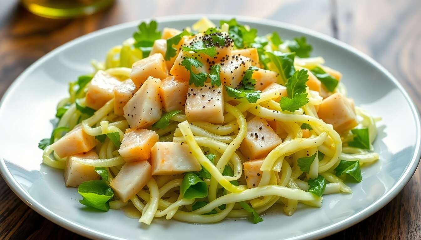 Salade de chou chinois au haddock : recette facile et savoureuse