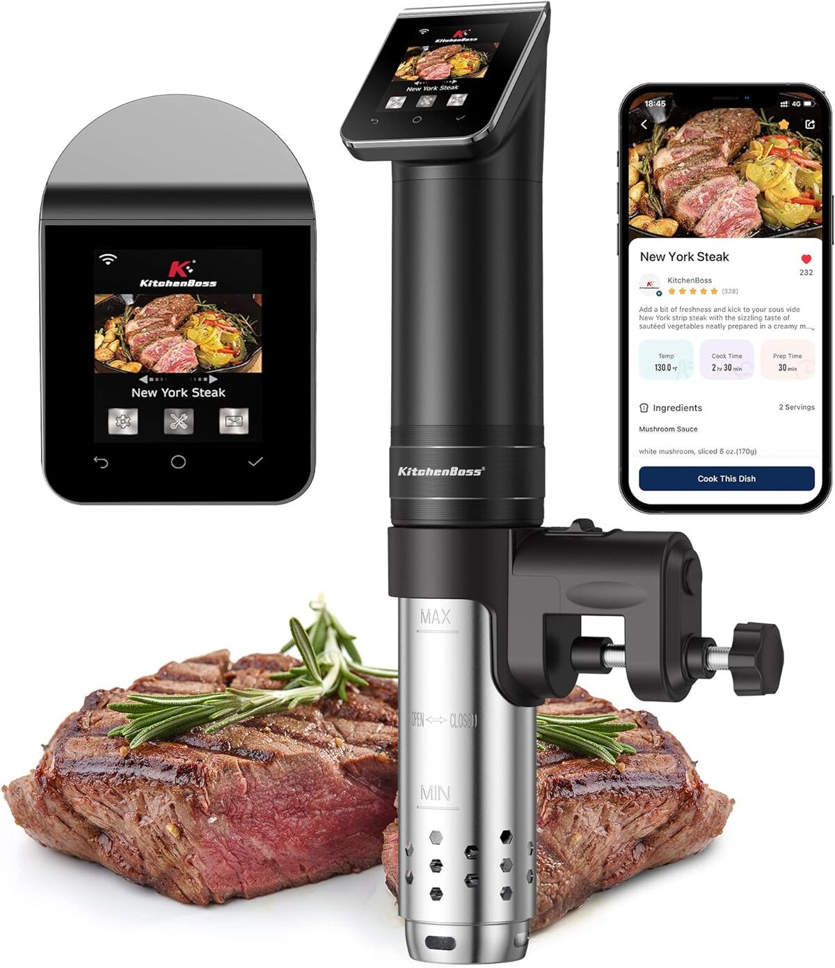 Test du KitchenBoss G330 : cuisson sous vide connectée et performante