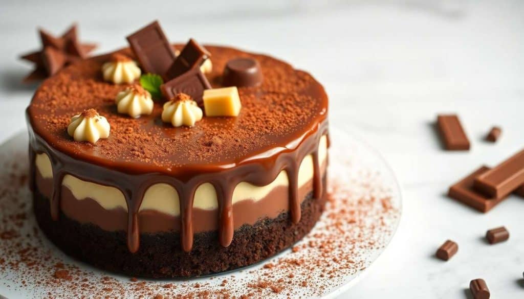 Gâteau glacé aux trois chocolats : recette gourmande