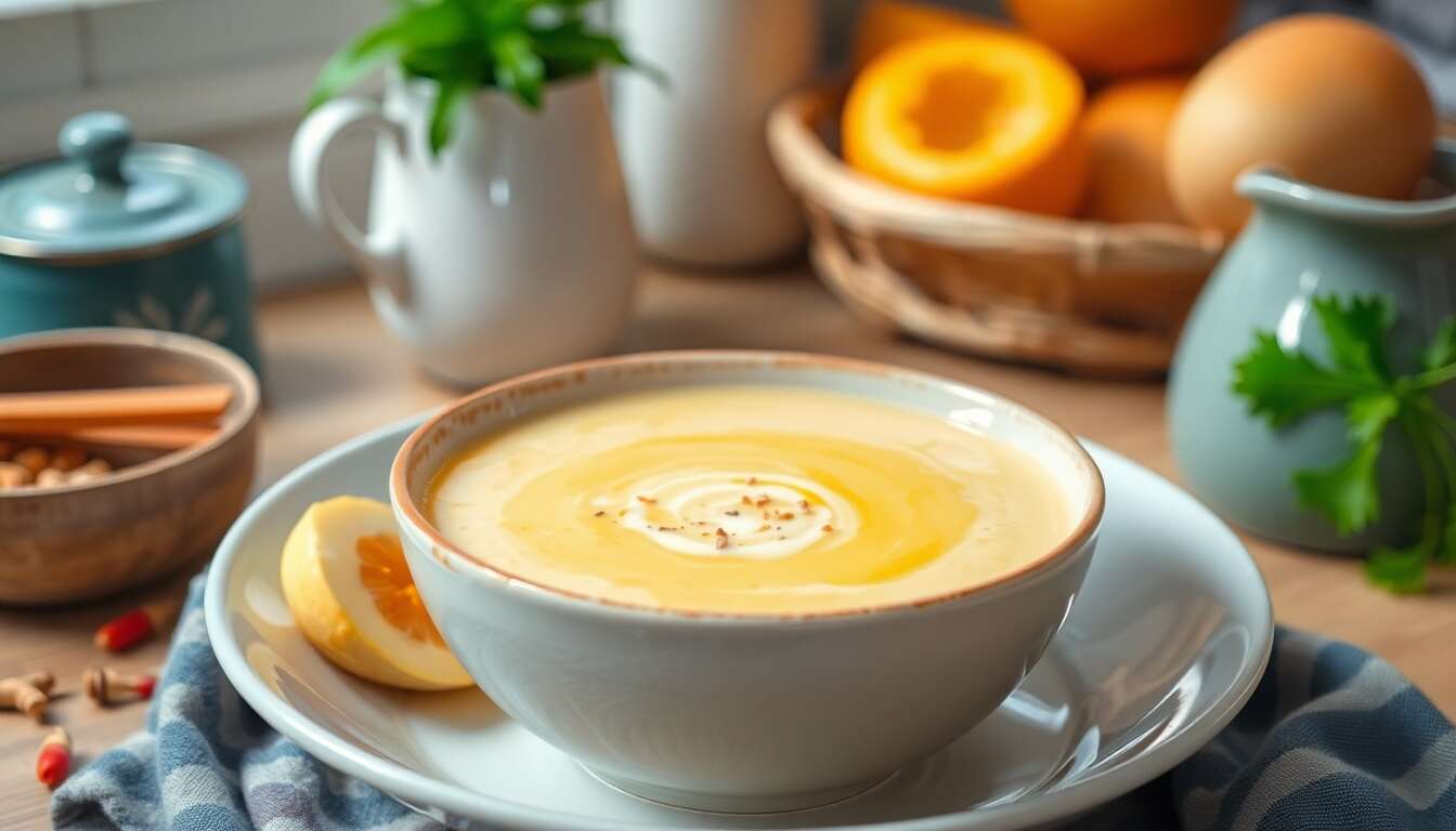 Recette savoureuse de potage à l'omelette