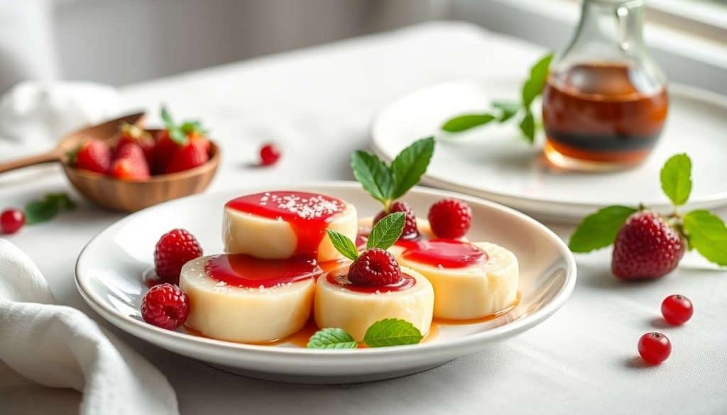 Tulipes d'Ebly aux fruits frais et coulis de fruits rouges : recette gourmande
