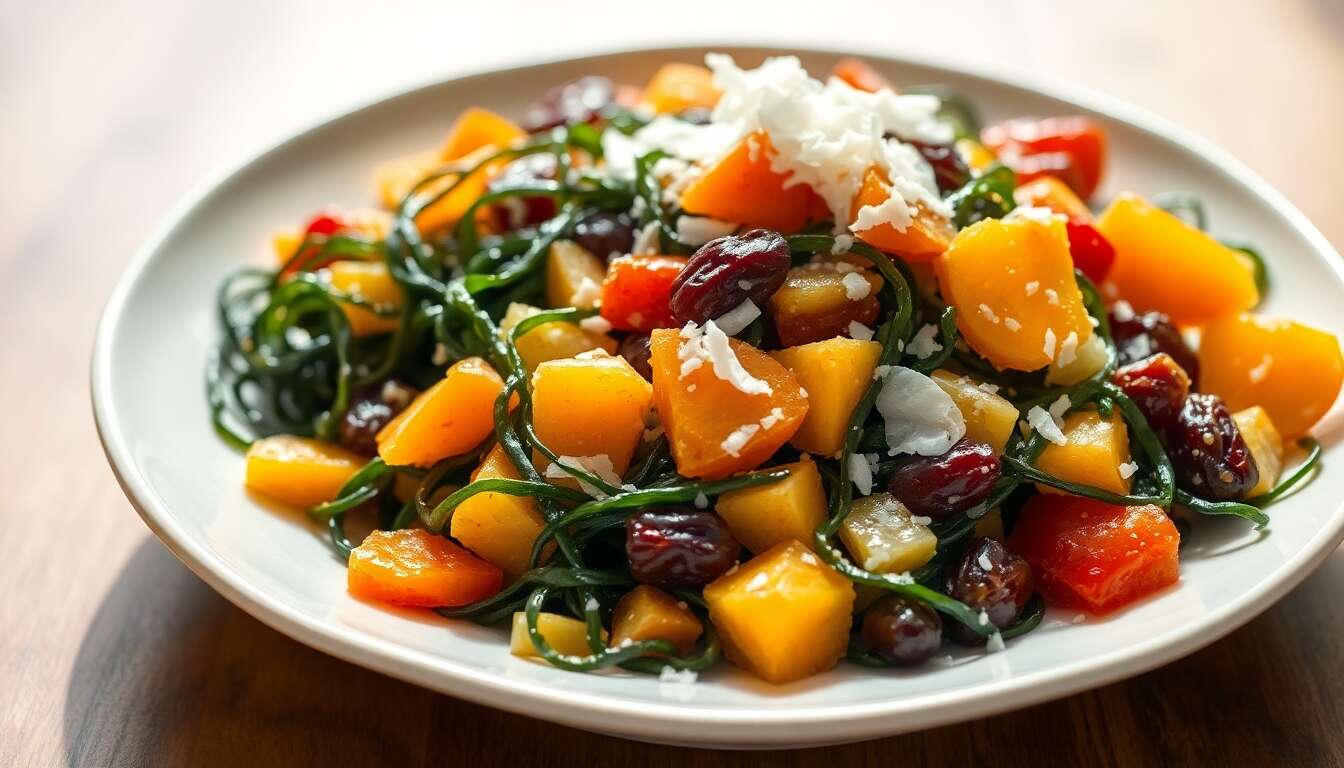 Salade de fruits et algues : recette fraîche et originale