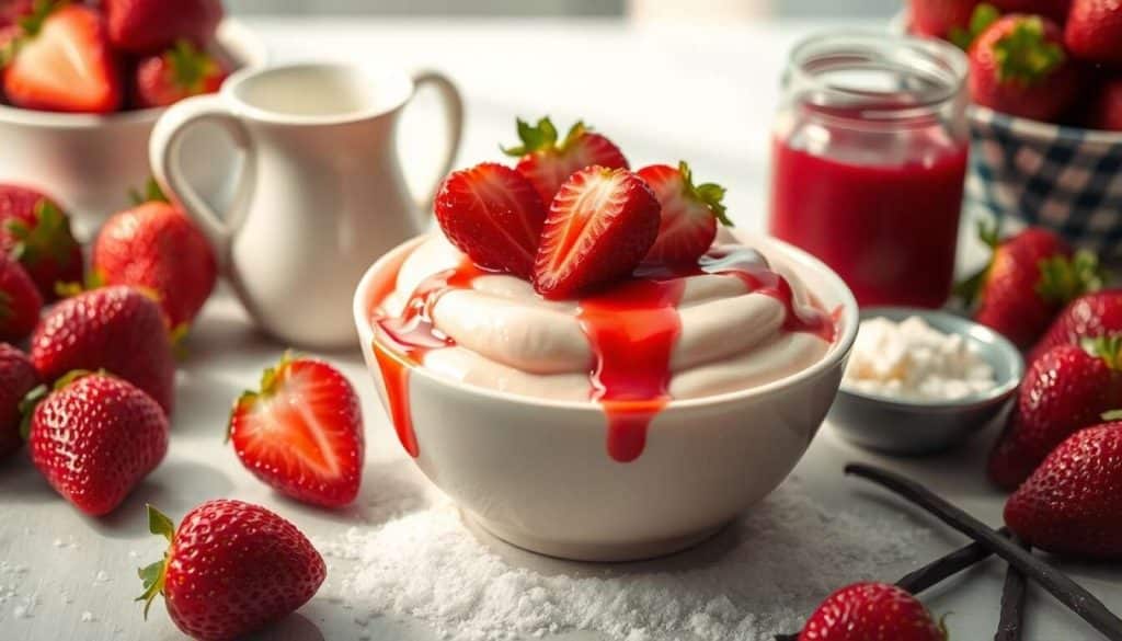 Crème dessert à la fraise de Cyril Lignac : recette gourmande