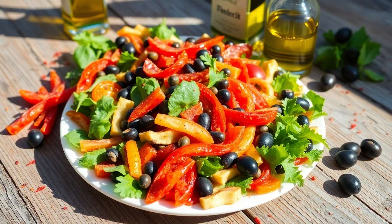 Salade multicolore aux saveurs du sud : recette estivale facile