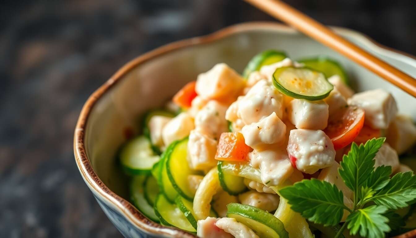 Concombre et salade de crabe : une recette fraîche et savoureuse