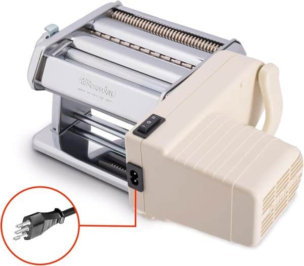 Imperia Titania Electric. Machine à pâtes électrique 220v. Fabrique en Italie. Machine à pâtes fraîches avec moteur électrique. Laminatrice électrique Lasagnes, Tagliolini, Fettuccine.