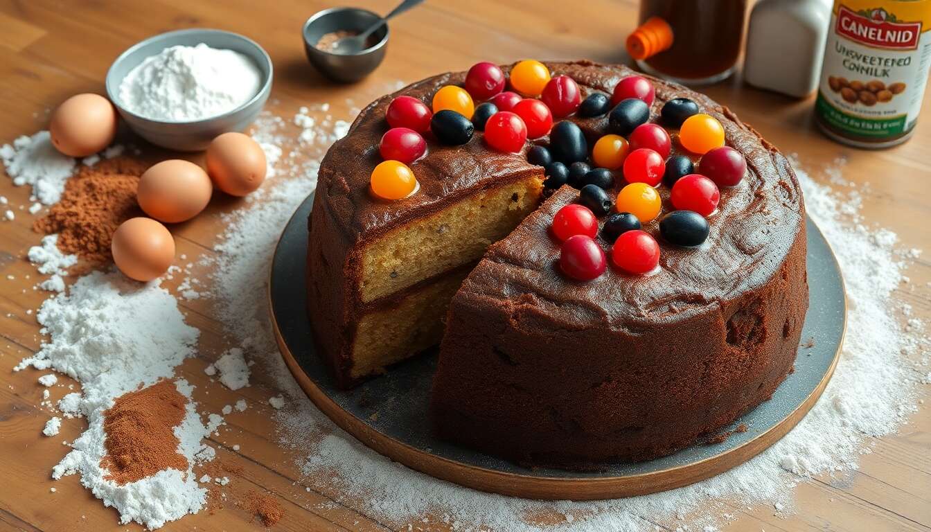 Cake au cacao et fruits confits : recette gourmande