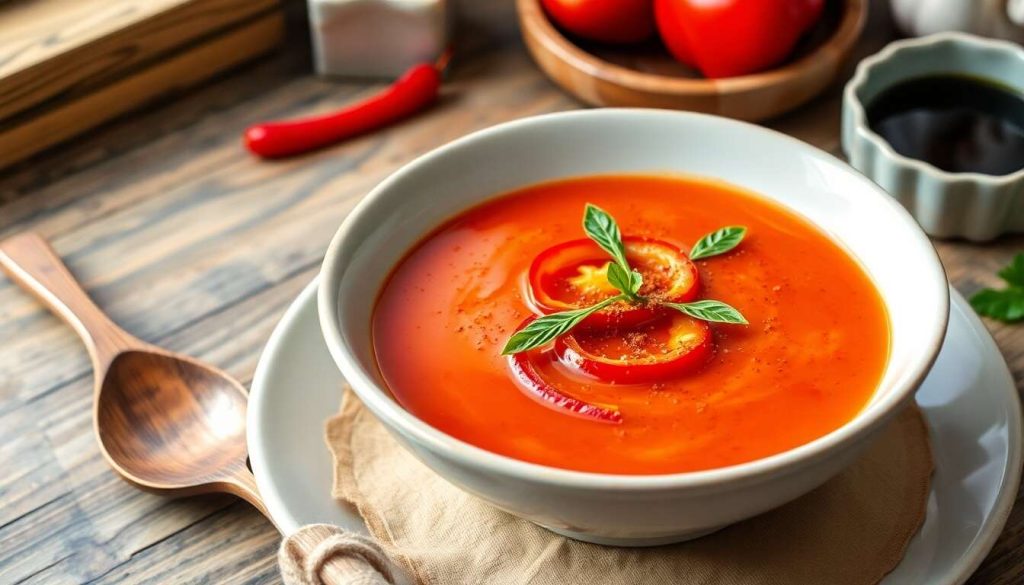 Potage froid aux poivrons rouges : recette savoureuse et rafraîchissante