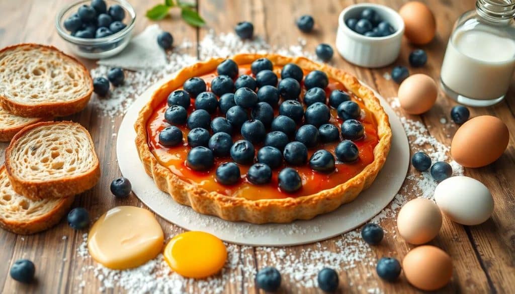 Recette de tarte en pain de mie aux myrtilles