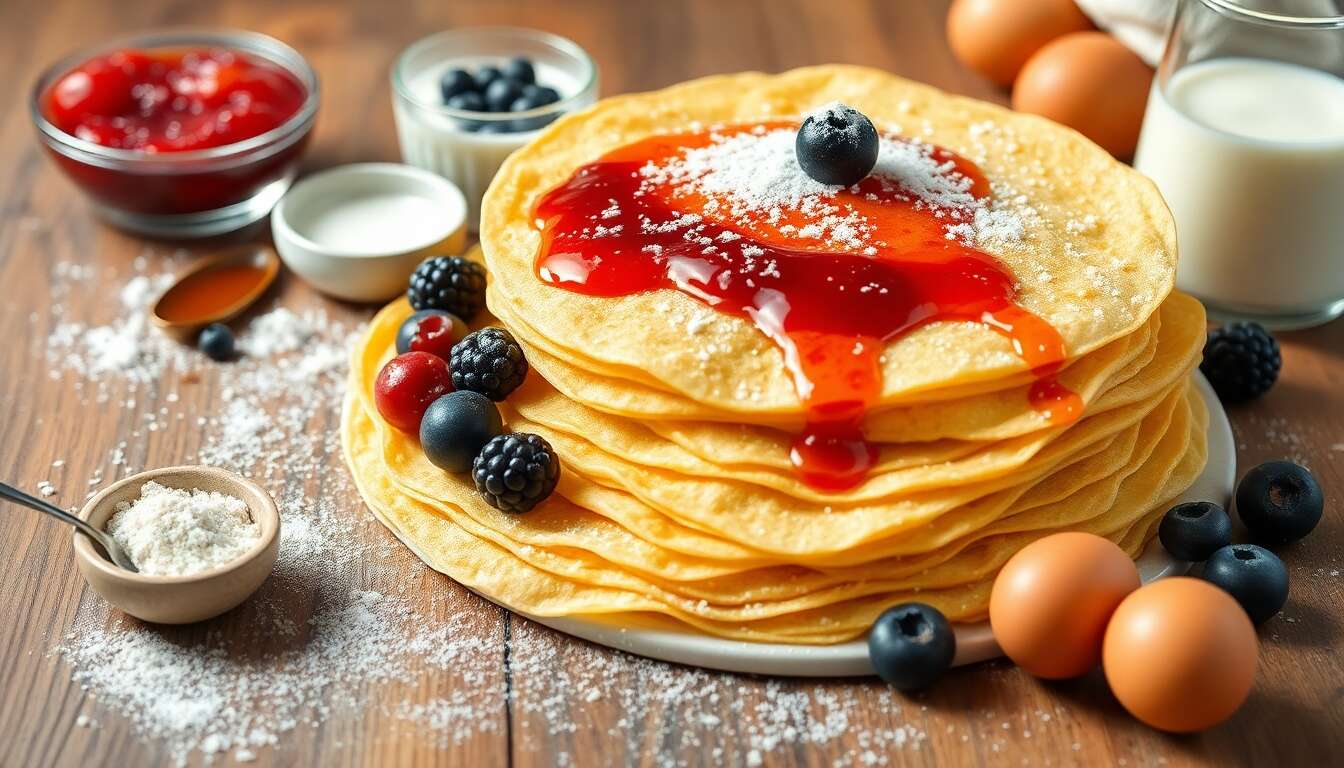 Délicieuses crêpes aux fruits rouges : recette facile et gourmande