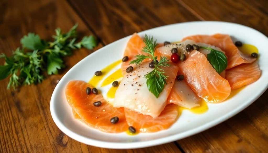 Carpaccio marin aux deux poissons : recette rafraîchissante