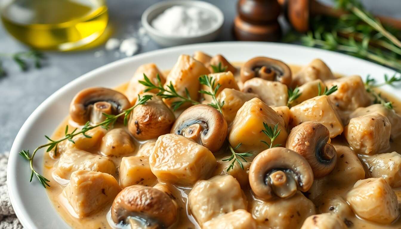Poulet aux champignons : recette savoureuse et facile