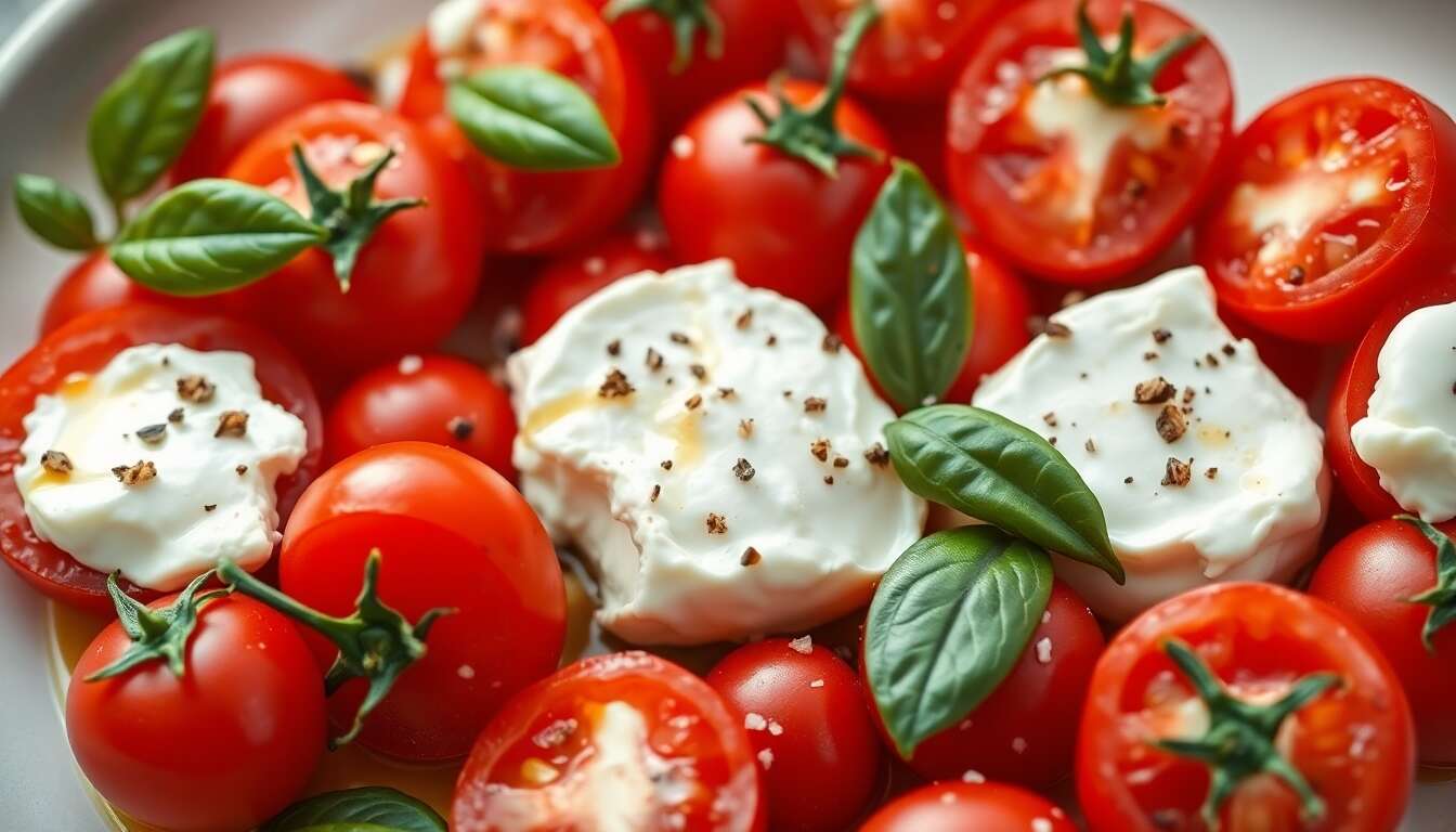 Apéritif frais : tomates et chèvre
