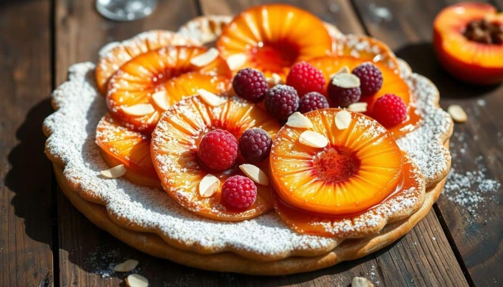 Feuillantines aux pêches et fruits rouges : recette facile et gourmande