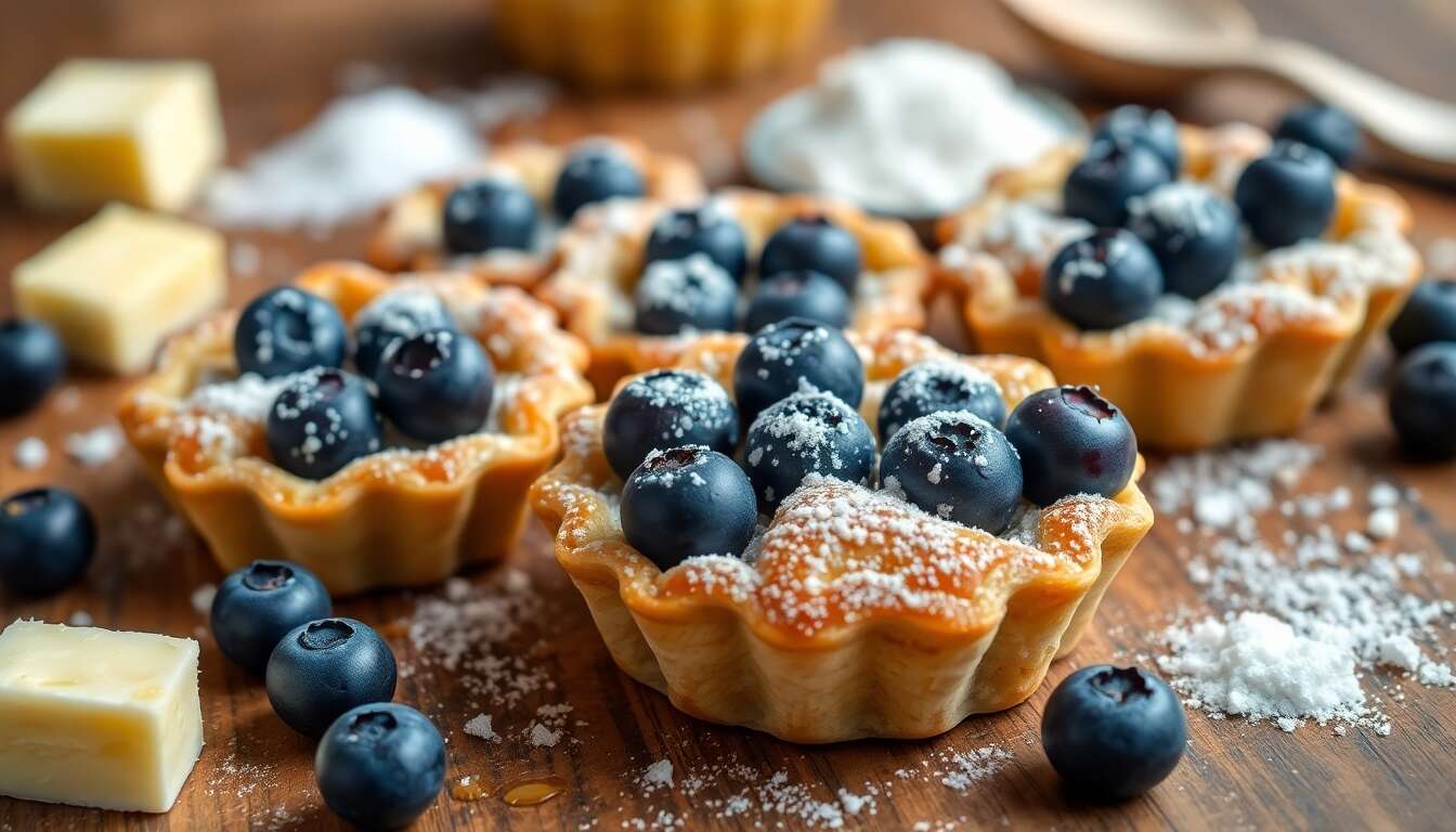 Tartelettes aux myrtilles : recette facile et délicieuse
