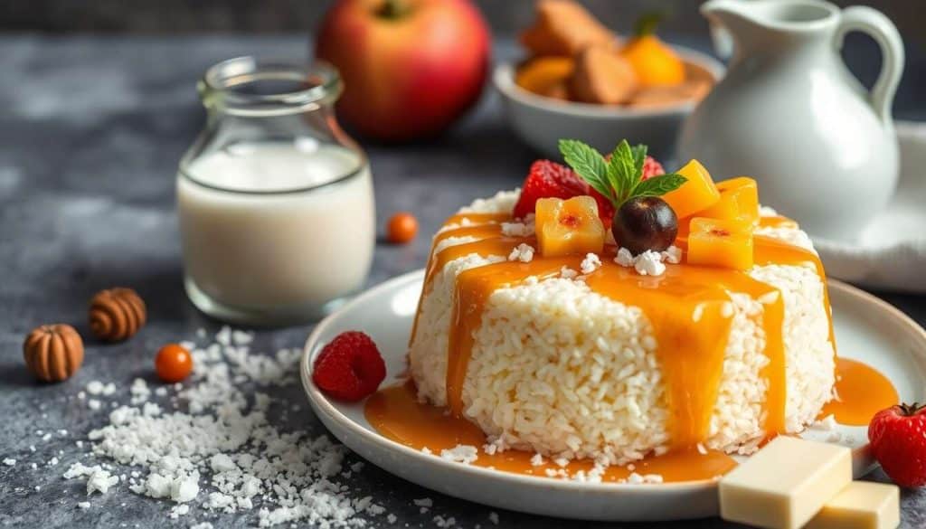 Gâteau de riz au caramel et fruits confits : une recette savoureuse