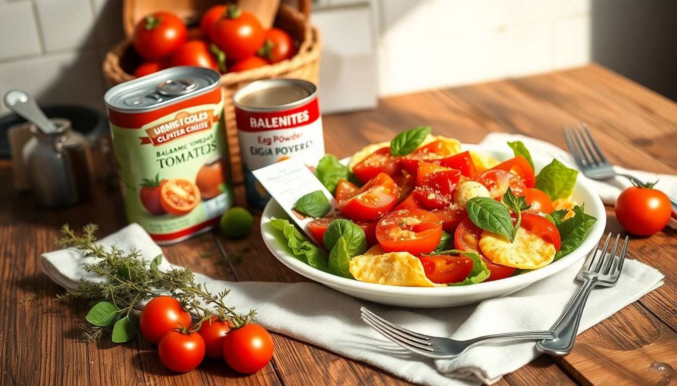 Salade de tomates et omelette : recette fraîche et savoureuse