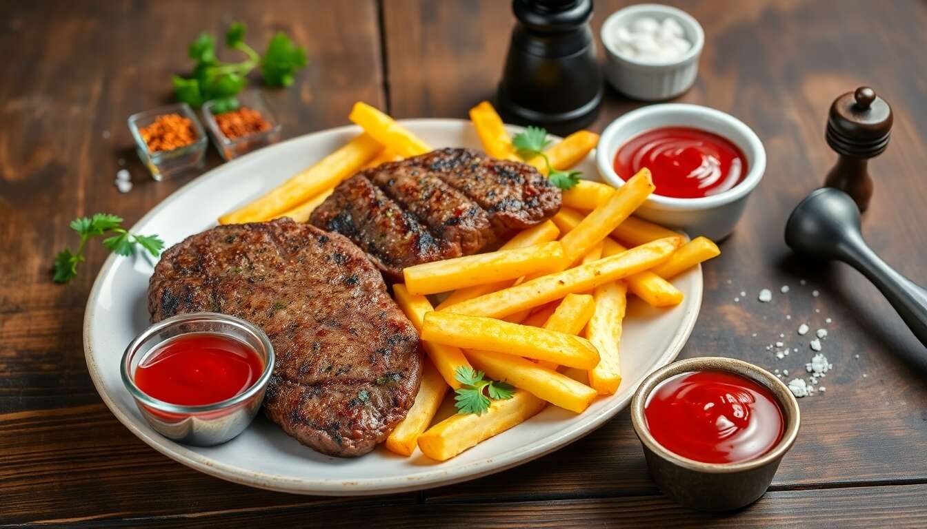 Steak frites végétarien et ketchup maison : une alternative savoureuse