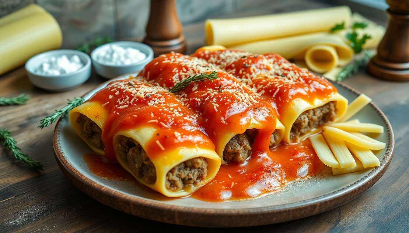 Cannellonis au bœuf et ricotta : recette savoureuse et facile