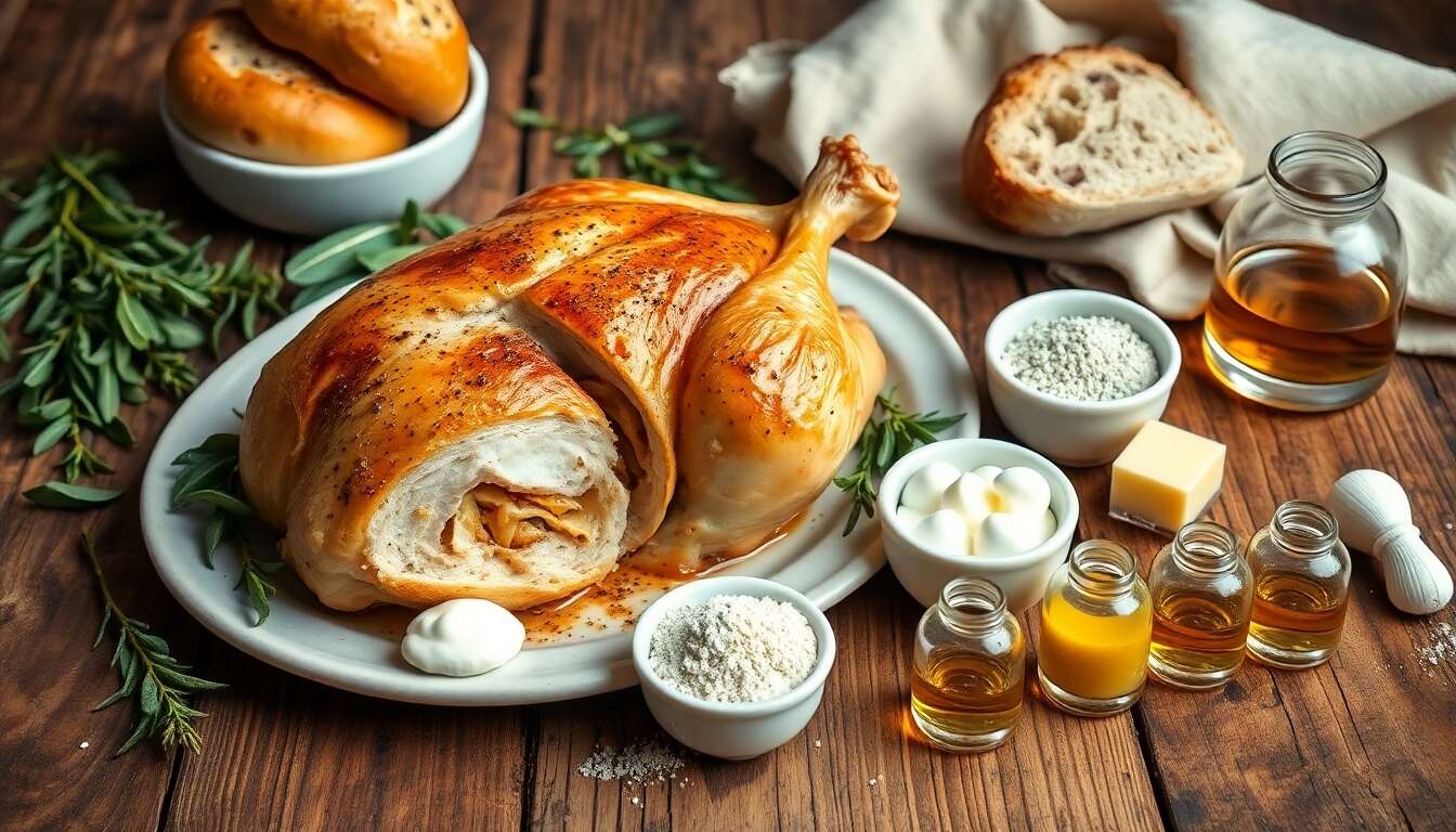 Poulet farci à la sauge : une recette savoureuse et parfumée