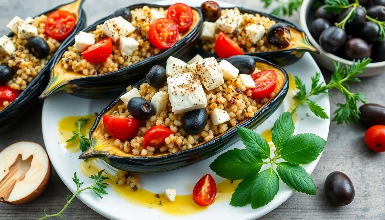 Aubergines Farcies Végétariennes : recette Savoureuse