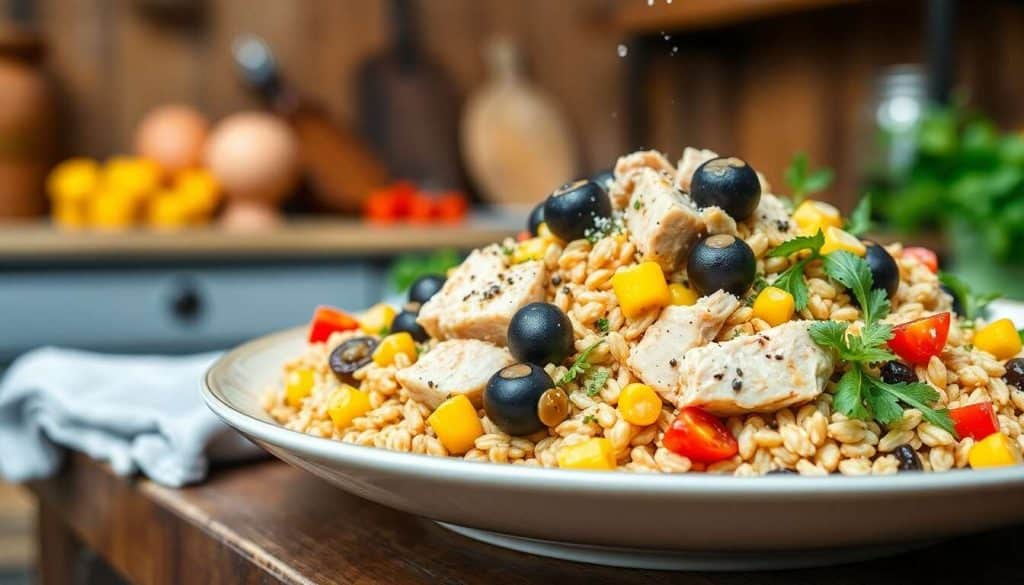 Salade de blé au filet de thon : recette gourmande et facile