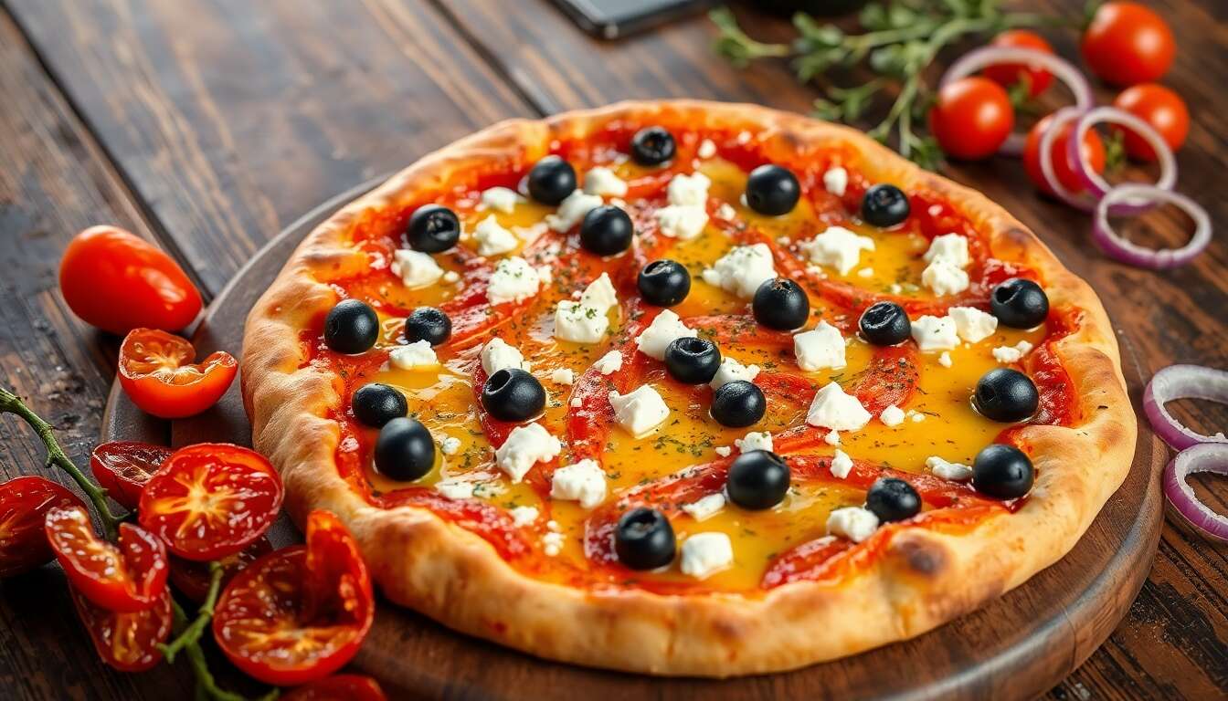 Pizza à la grecque : une recette savoureuse
