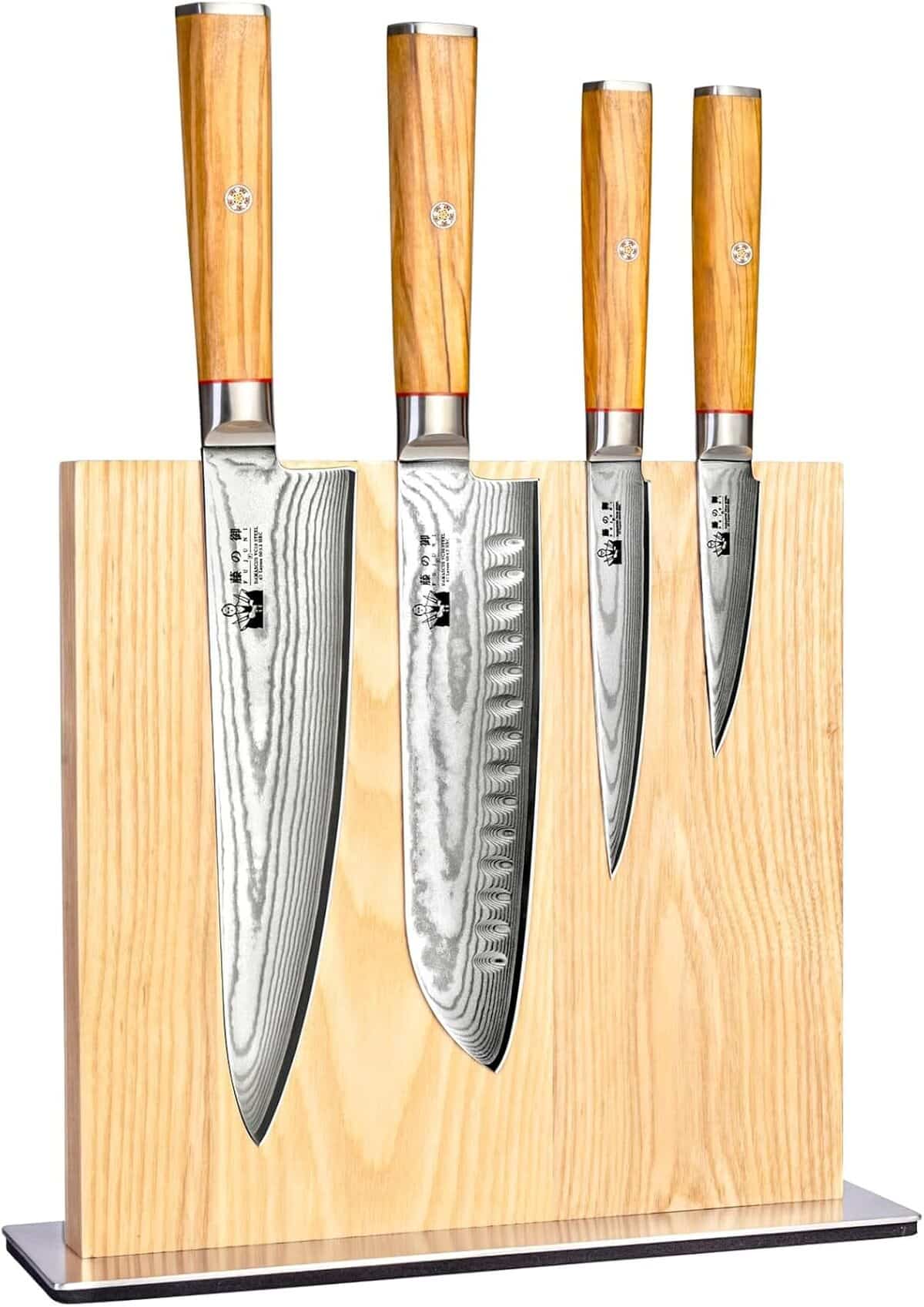 Test : ensemble 5 couteaux VG10 Acier Damas