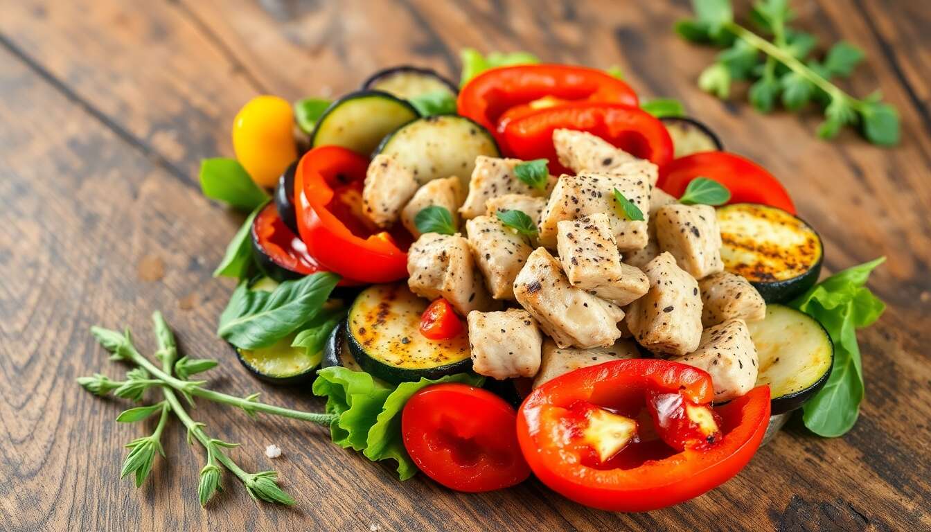 Salade de légumes grillés au thon : recette savoureuse et saine