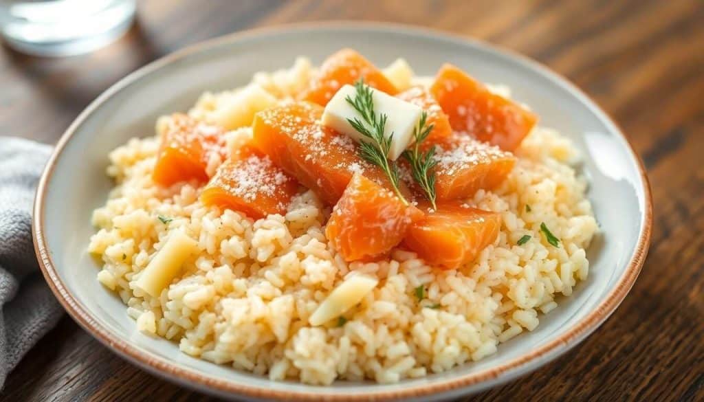 Recette facile de risotto au saumon